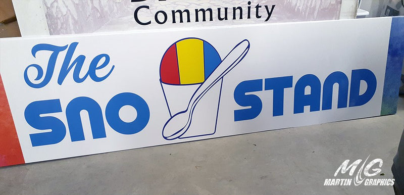 Sno3 — custom signage