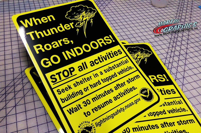 Thunder roars — custom signage