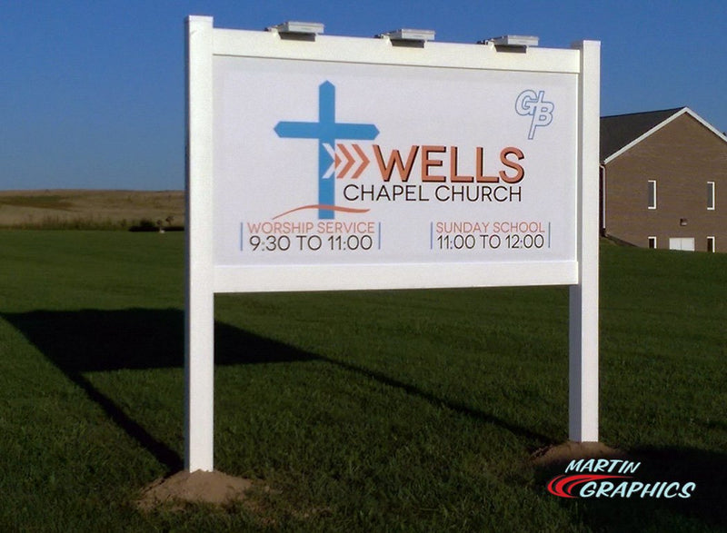 Wells chapel — custom signage