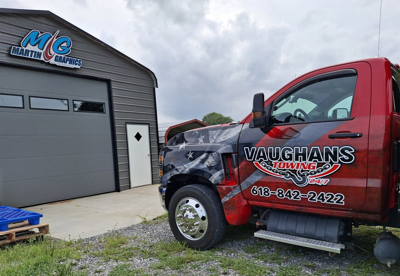Vaughans Towing wrecker wrap