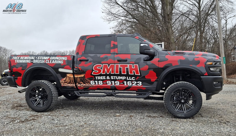 Smith Tree & Stump red camo Ram wrap