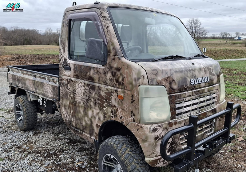 Camo mini truck wrap