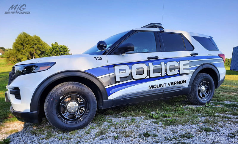 Mt vernon police new printer — vehicle wrap