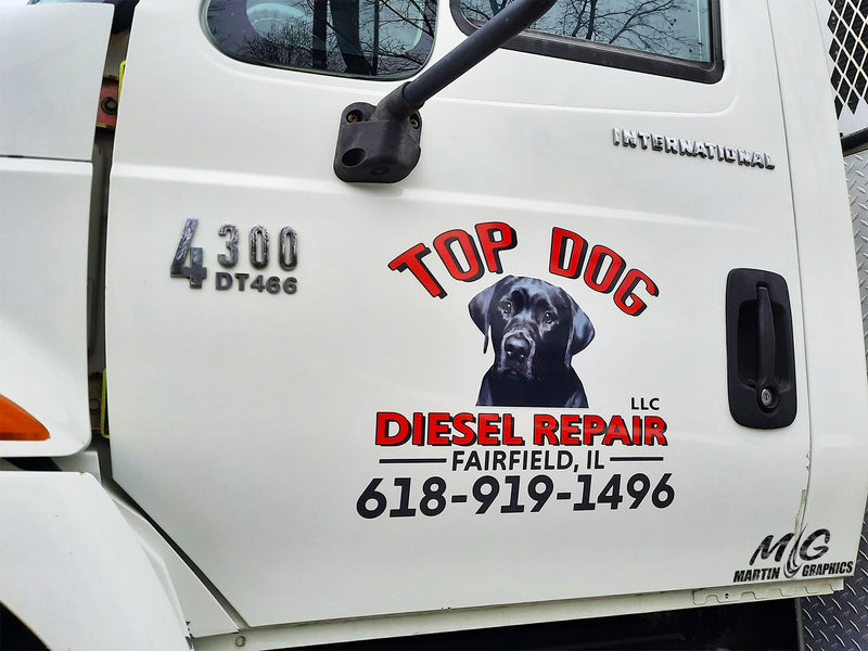 Top dog diesel repair — vehicle wrap